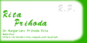 rita prihoda business card